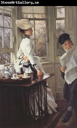 James Tissot Reading The News (nn01)